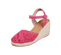 Sandales espadrilles à lacets, couleur unie, tendance été, avec couvre-orteils et motif tressé (37)
