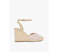 Tommy Hilfiger Espadrilles Compensées Femme Chambray High à Bride Cheville, Beige (Horseradish), 39