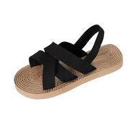 Sandales et Mules Femmes Été Confortable Pantoufles Voute Plantaire Sandali con cinturino alla moda, scarpe estive comode, casual, da passeggio all'aperto Sandales De Plage Pour Femmes(Black, 38)