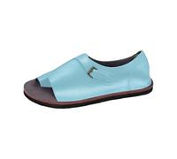 Sandales et Mules Pour Femme Sandale Plate Chaussures plates décontractées à pression pour femmes sandales d'été à la dames Claquette Plage Femme Été Confortable (Sky Blue 36)