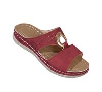 Sandales Et Mules Pour Femmes Ete Mode Chaussure Confortable Anti-Dérapant Chaussons Compensées Plateforme Bout Fermé Chaussures De Plage Claquettes Léger Pantoufles