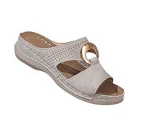 Sandales Et Mules Pour Femmes Ete Mode Chaussure Confortable Anti-Dérapant Chaussons Compensées Plateforme Bout Fermé Chaussures De Plage Claquettes Léger Pantoufles