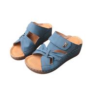 Sandales Et Mules Pour Femmes Ete Mode Chaussure Confortable Anti-Dérapant Chaussons Compensées Plateforme Bout Fermé Chaussures De Plage Claquettes Léger Pantoufles