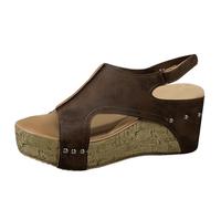 Sandales Et Mules Pour Femmes Marche Confortable Plateforme Chaussures De Piscine Anti-Dérapant Respirantes Tong Bout Ouvert Vintage Claquette Femmes Légères Compensées Semelles Épaisses