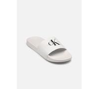 Sandales et nu-pieds Calvin Klein SLIDE MONOGRAM CV pour Homme 42 Blanc