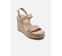 Sandales compensées femmes Calvin Klein Jeans WEDGE ESPAD 70 WEBBING LTH Beige 36