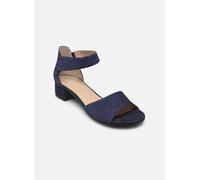 CAPRICE Sandales à talon femme en cuir avec brides, Bleu (Ocean Suede), 39 EU