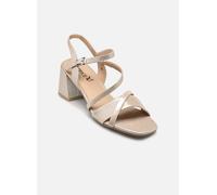 CAPRICE sandale femme à talon en cuir, Métallisé (TAUPE SUE.MET.), 40 EU
