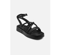 Clarks Femme Alda Cross Sandale, Cuir Noir, 40 EU