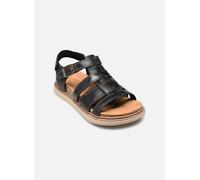 Clarks Femme Arwell Sun Sandale, Black Leather, 38 EU