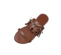 Sandales et Nu-pieds Femme Confortable D'été Plates Pantoufles de Marche Mode Sandale Plates Esprit Bohème Décontracté de Plage et D‘Extérieur Chaussons Antidérapantes Respirantes Bout Ouvert
