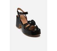 Sandales et nu-pieds Georgia Rose Micorazon - sandales - Cuir Vernis plissé pour Femme 37 Noir