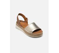 Geox Femme D EOLIE C Sandale Plate, Lt Gold/Camel, 40 EU