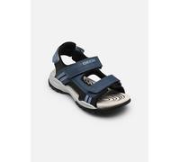 Geox J Borealis Boy A Sandales, Noir/Effet Denim, 33 EU