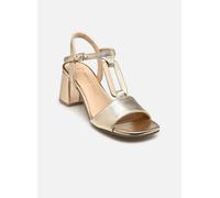 MARCO TOZZI Femme Sandale douce Feel Me semelle intérieure Cuir douce doublure intérieure Stylé, métallique (GOLD), 39 EU