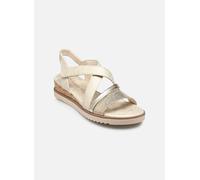 MARCO TOZZI Sandale femme semelle de confort Feel Me moelleuse Vegan doublure douce Stylé, beige (DUNE MET.COMB), 37 EU