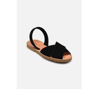 Sandales et nu-pieds Minorquines Avarca Cala Daim pour Femme 36 Noir