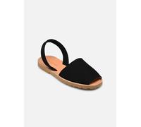 Sandales et nu-pieds Minorquines Avarca Daim pour Femme 36 Noir
