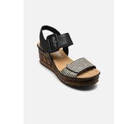 Rieker Sandales 68172 plates à lanières femme noir Taille 39