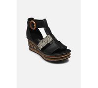 Rieker Sandales à lanières 68182 Femme Noir Taille 37