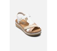 Rieker Sandales talon compensé V0919 Femme Taille 38 Blanc