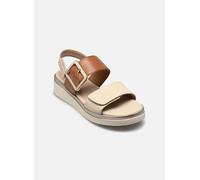 TAMARIS Comfort Femmes Sableales Plates en Cuir avec Boucle, Mehrfarbig (Ivory Comb), 40 EU