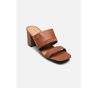 Sandales femmes Tommy Hilfiger LEATHER SUEDE BLOCK HEEL MULE Marron 39