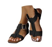 Sandales été Women's Flat Belt Hollow Lightweight Comfortable Beach Casual Sandals sandales larges pour femme qui travaille debout minimaliste en cuir véritable sans couture pour pied sensible
