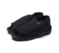 Sandales extra larges à bout ouvert for diabétiques, unisexes, ajustables, for les pieds gonflés et les personnes âgées | Chaussons confortables | Semelle intérieure en mousse à mémoire de forme | Sem