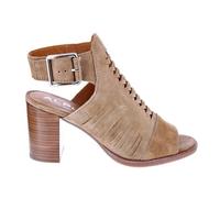 Sandales Femme Alpe - Modèle 21601101 - Cuir Marron - Talon Compensé - Boucle de serrage 40