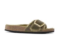 Sandales femme Birkenstock Madrid Big Buckle Shearling Oiled Leather Vert 41