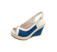 Sandales Femme Compensé, Sandale Compensée Femme Confortable Nu Pieds Plateforme Sandalette Confort Femmes Chic Sandalettes Respirantes Ete Tendances Chaussure Chaussures D'extérieur