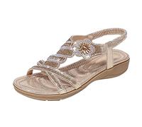 Sandales Femme Compensées Marche Confortable Plateforme Chaussures De Piscine Anti-Dérapant Respirantes Chaussons Bout Ouvert Bohême Pantoufles Femmes Mode Legere Compensé Semelles Épaisses
