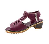 Sandales Femme Confort Claquettes Femme Tongs Chaussures Sandales Tong 2026 De Plage Décontractées Pour Découpe Été Printemps Habillées Occidentales Tendance Mignonnes Sexy À TaIon Compensé (Red, 41)