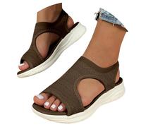Sandales Femme Confort Été 2025 Orthopédiques Plates Bout Ouvert Sandales Respirantes Antidérapantes Décontractées pour Plage Balade Ville Chaussures Mode Légères