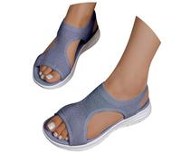 Sandales Femme Confort Été 2025 Orthopédiques Plates Bout Ouvert Sandales Respirantes Antidérapantes Décontractées pour Plage Balade Ville Chaussures Mode Légères