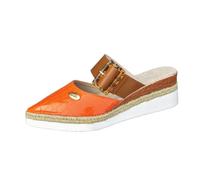 Sandales Femme ConfortablesBottines Pour Femmes Avec Talon Chaussures à talons compensés pour femmes, élégantes, confortables, en cuir, fermées sur le devant, antidérapantes, élastiques,(Orange, 42)