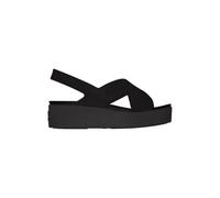 Crocs Sandales compensées Brooklyn 4U à lanières croisées Femme Noir 39/40 EU