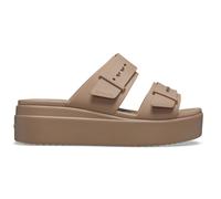 Crocs Sandales Brooklyn Buckle Low Wedge Femme Latte Taille 41/42 EU