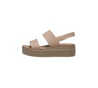 Sandales Femme Crocs Brooklyn Low Wedge - Latte, Champignon