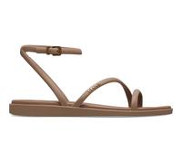 Crocs Sandales plates Miami pour femme avec sangle de cheville – Chocolat au lait 42/43 EU