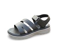 Sandales Femme De Marche Confortable Ouvert Chaussures Sandales confortables pour femmes - été quotidiens et occasions variées fermeture à bande légère et semelle épaisse pour un style(Black, 41)