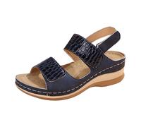 Sandales Femme D'été Élégantes Sandale Souple Sport Slippers Bas Bout Ouvert Soutien Arc Plantaire Flip Flop Femme Sandales À L'avant Avec Semelle Intérieure Et Talonns Hauts De Bain À (Blue, 40)