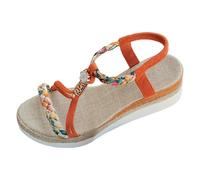 Sandales Femme D'été Sandales Compensées À Ouvert Confortables Plateforme Chaussures De Plage Chaussure Confortable Femme Mules Femmes Compensés Avec Ajouréeété Cfortables Pour Piscine Plage Mer