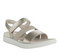 Sandales Femme ECCO FLOWT - Or - Cuir - Boucle de serrage - Hauteur de tige moyenne - Talon plat 39