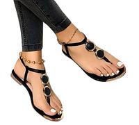 Sandales Femme Été Compensées Chaussures Sandales Décontractées Femmes Été Sandales Romaines À Boucle Parfaites pour La Plage Et Les Vacances