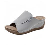 Sandales Femme Été Compensées Chic Orthopédique Anti-Dérapant Chaussure Chaussons Bout Ouvert Pantoufles Plateforme Chaussures De Plage Claquettes Léger Mules