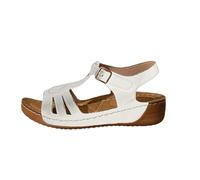 Sandales Femme Été Compensées Mules Compensees Sandales légères à talon épais et bride pour femmes nouveaux styles pour l'été 2025 Chaussures Compensées Femme Chaussure Ete (White 42)