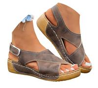 Sandales Femme Été Confortable Chaussure Ete Sandalette Sandale Compensée Orthopedique Nu Pieds Chaussures Compensee Eté Confort Compensées Cuir Orthopédiques Scandales Femmes Et Nu-Pieds 37