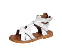 Sandales Femme Été Confortable Chaussure Plates Pour Femmes Décontracté Confortable Croisé Cheville Élastique Sangle Une Bande Sandales D’Été Plates Chaussures Mode Bohême Grande Taille